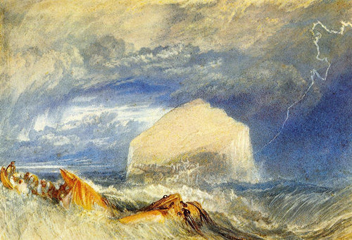The Bass Rock, para as antiguidades provinciais da Escócia (Joseph Mallord William Turner) - Reprodução com Qualidade Museu