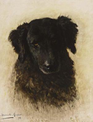 Um cachorro (Henriette Ronner-Knip) - Reprodução com Qualidade Museu