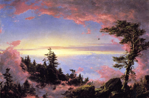 Acima das nuvens ao nascer do sol (Frederic Edwin Church) - Reprodução com Qualidade Museu