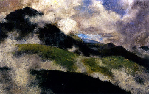 Paisagem alpina com nevoeiro crescente (Franz Marc) - Reprodução com Qualidade Museu