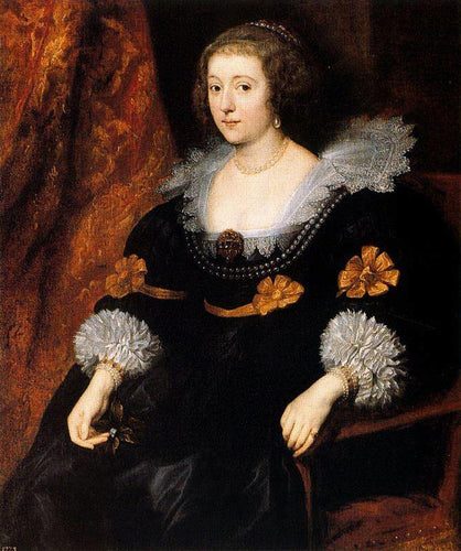 Retrato de Amalie Zu Solms-Braunfels (Anthony van Dyck) - Reprodução com Qualidade Museu