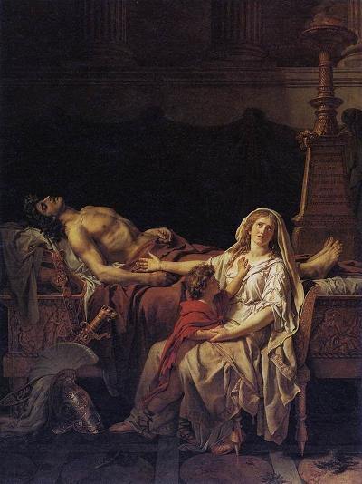 Andromache Luto Hector (Jacques-Louis David) - Reprodução com Qualidade Museu