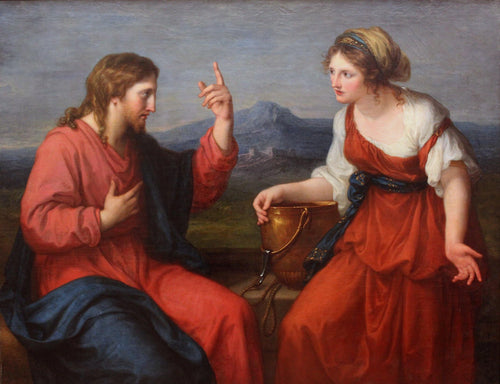 Cristo e a mulher samaritana no poço - Replicarte