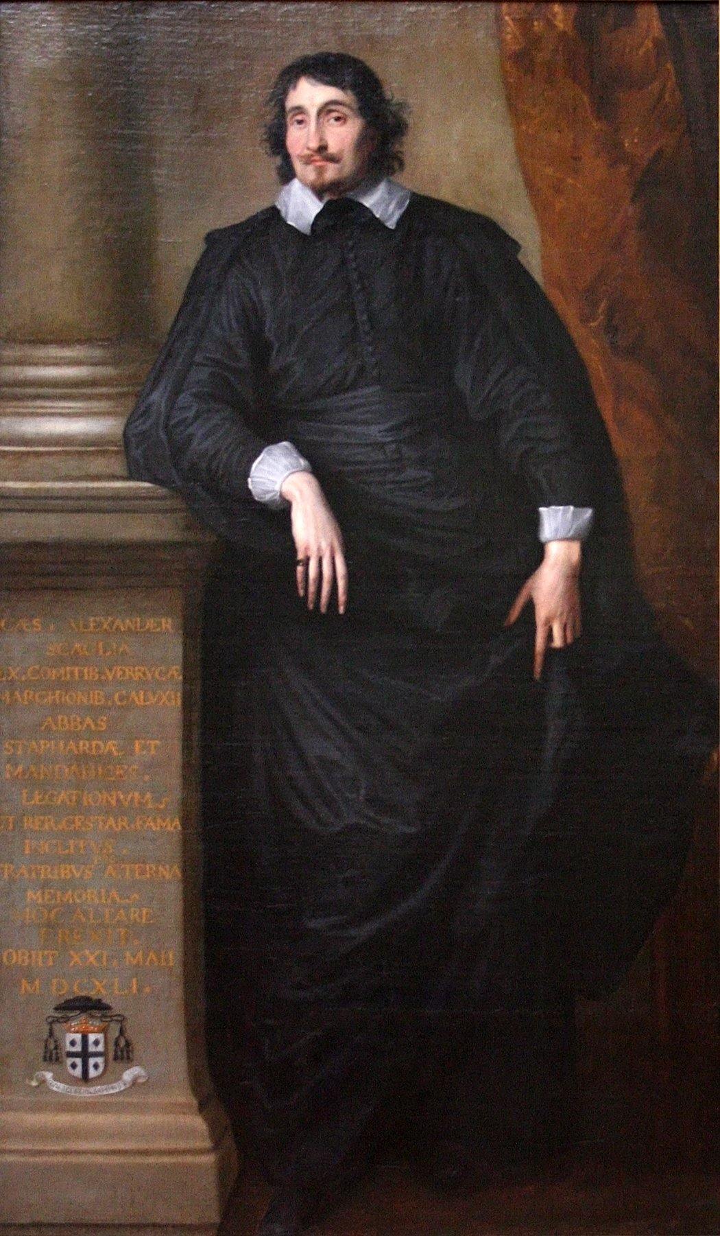 Cesare Alessandro Scaglia, Abade de Staffarda (Anthony van Dyck) - Reprodução com Qualidade Museu
