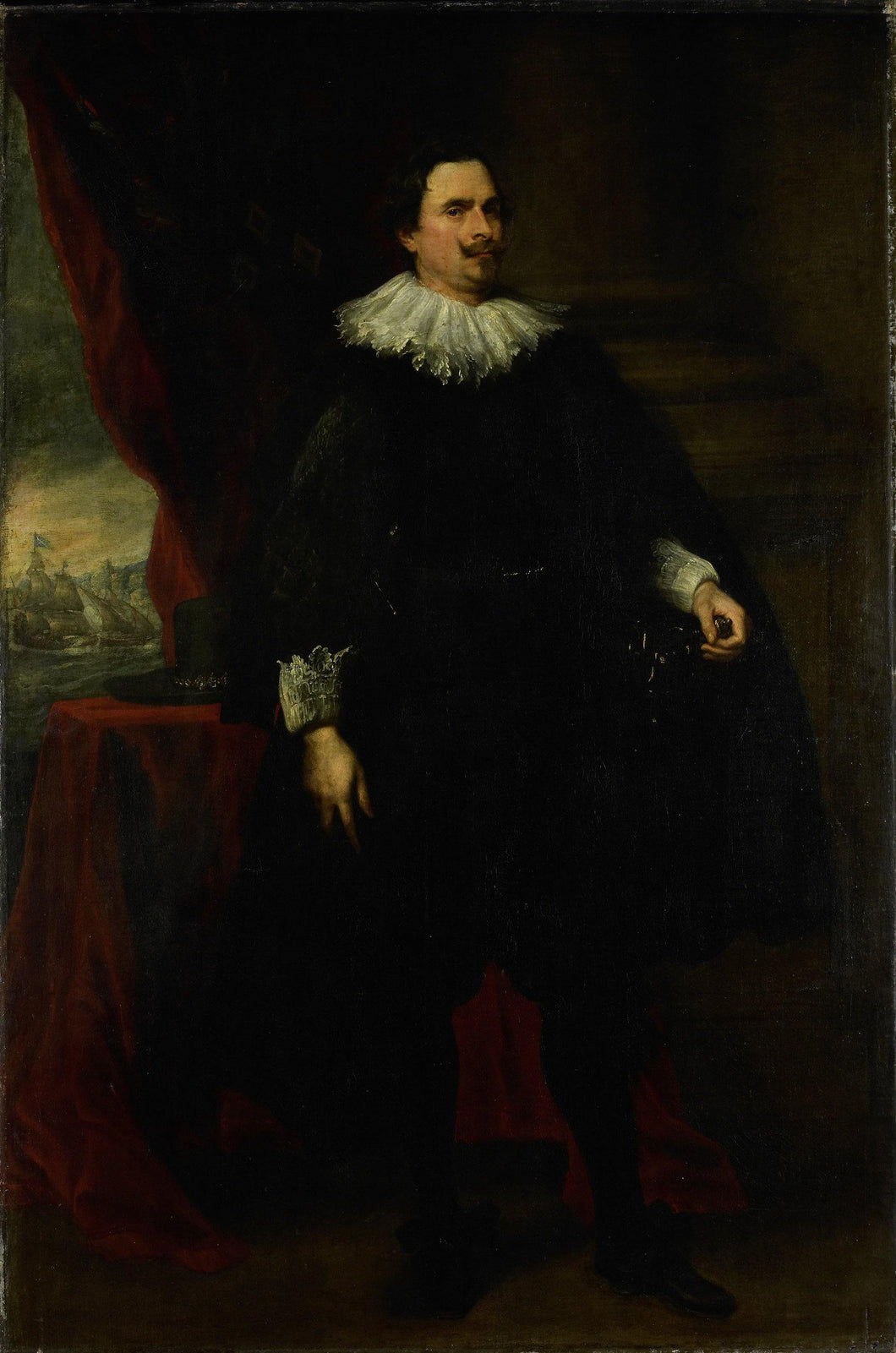 Retrato de François Van Der Borght, comerciante de Amsterdã (Anthony van Dyck) - Reprodução com Qualidade Museu