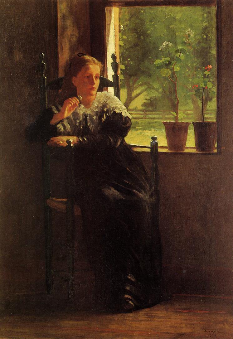 Na janela (Winslow Homer) - Reprodução com Qualidade Museu