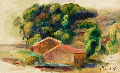 Casas de paisagem (Pierre-Auguste Renoir) - Reprodução com Qualidade Museu