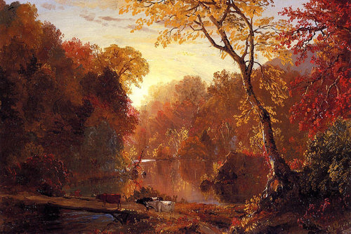 Outono na América do Norte (Frederic Edwin Church) - Reprodução com Qualidade Museu
