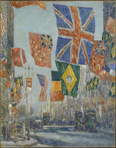 Avenida dos Aliados, Grã-Bretanha, 1918 (Childe Hassam) - Reprodução com Qualidade Museu