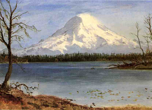 Lago nas Montanhas Rochosas (Albert Bierstadt) - Reprodução com Qualidade Museu