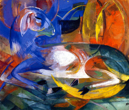 Cordeiro Azul (Franz Marc) - Reprodução com Qualidade Museu
