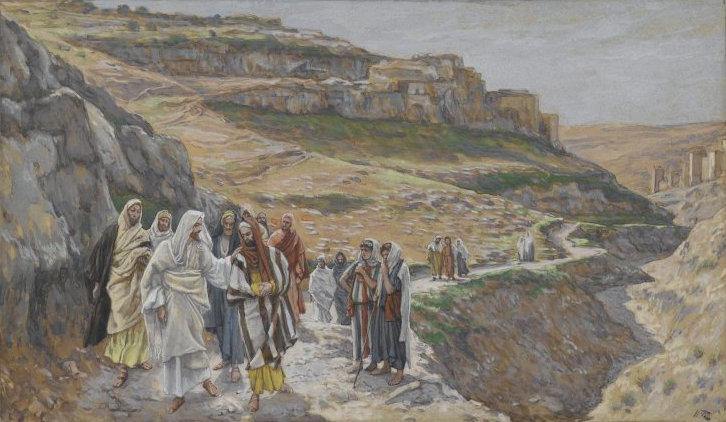 Jesus discursa com seus discípulos