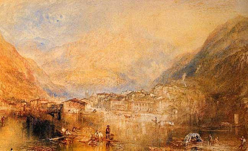 Brunnen, do Lago de Lucerna (Joseph Mallord William Turner) - Reprodução com Qualidade Museu