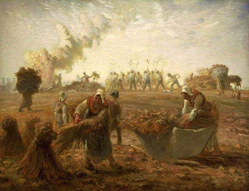 Colheita de trigo sarraceno verão (Jean-François Millet) - Reprodução com Qualidade Museu