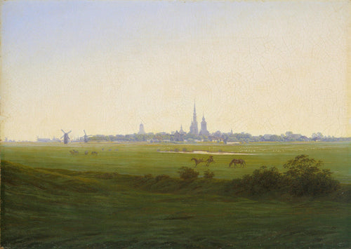 Meadows Near Greifswald (Caspar David Friedrich) - Reprodução com Qualidade Museu