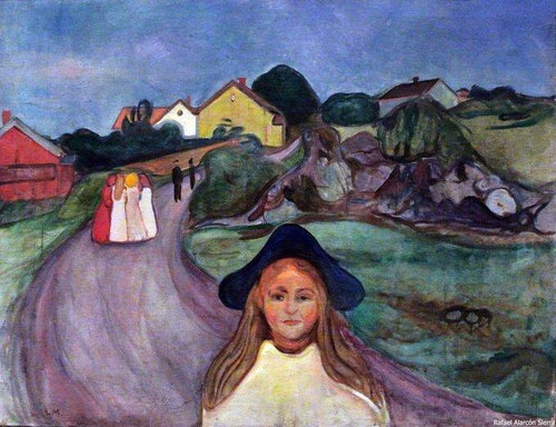 Rua em Asgardstrand (Edvard Munch) - Reprodução com Qualidade Museu