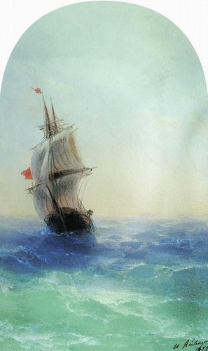 Mar tempestuoso (Ivan Aivazovsky) - Reprodução com Qualidade Museu