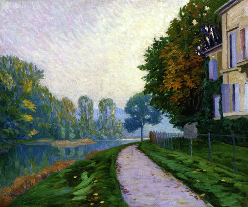 Junto ao rio, o efeito do nevoeiro matinal (Gustave Caillebotte) - Reprodução com Qualidade Museu