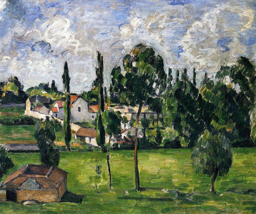 Paisagem com linha de água (Paul Cézanne) - Reprodução com Qualidade Museu
