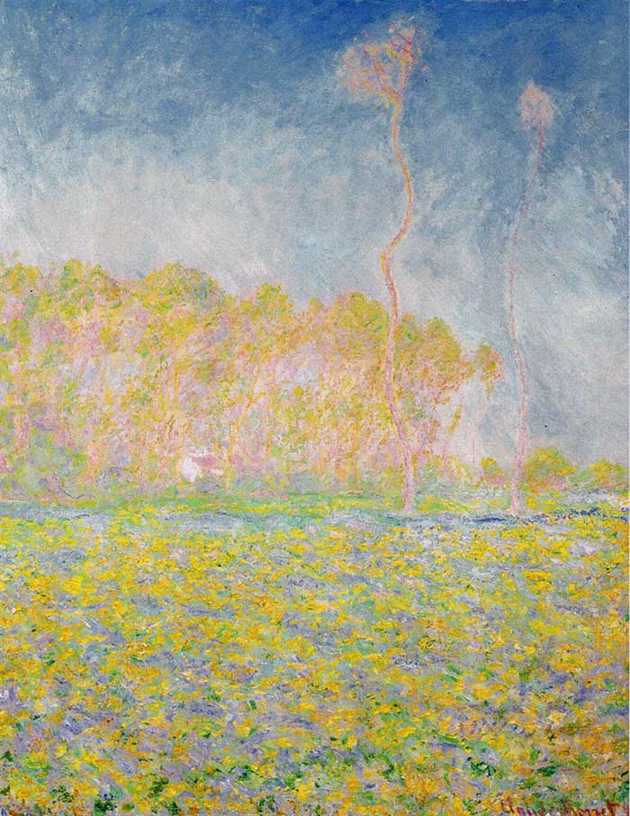 Paisagem de primavera (Claude Monet) - Reprodução com Qualidade Museu