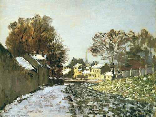 Neve em Argenteuil (Claude Monet) - Reprodução com Qualidade Museu