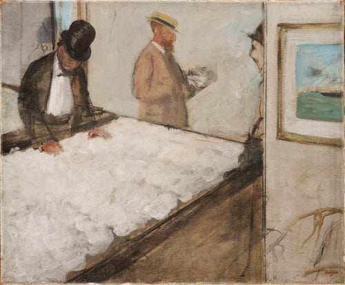 Comerciantes de algodão em Nova Orleans (Edgar Degas) - Reprodução com Qualidade Museu