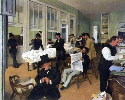Um escritório de algodão em Nova Orleans (Edgar Degas) - Reprodução com Qualidade Museu