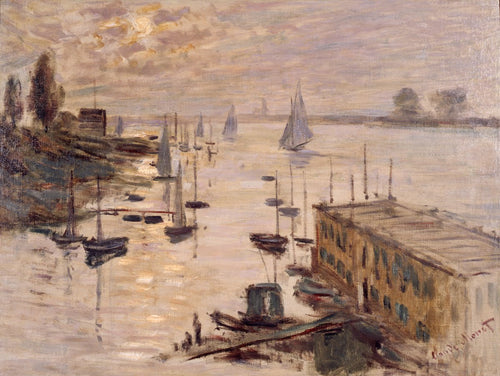 A piscina vista da ponte Argenteuil (Claude Monet) - Reprodução com Qualidade Museu