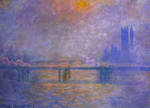 Ponte Charing Cross, Tâmisa 02 (Claude Monet) - Reprodução com Qualidade Museu