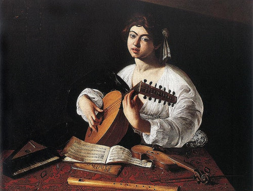 Tocador de alaúde (Caravaggio) - Reprodução com Qualidade Museu