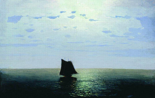 Noite de luar no mar (Ivan Aivazovsky) - Reprodução com Qualidade Museu