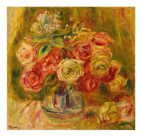 Rosas em um vaso (Pierre-Auguste Renoir) - Reprodução com Qualidade Museu