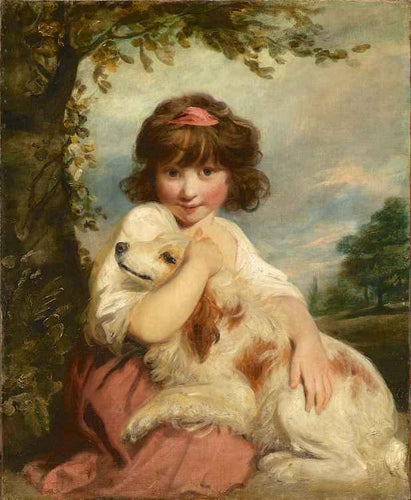 Uma jovem e seu cachorro