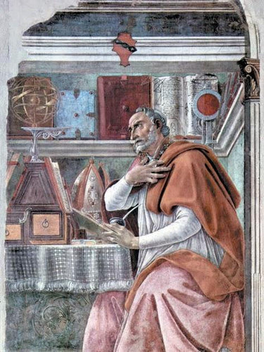 A Visão de Santo Agostinho (Sandro Botticelli) - Reprodução com Qualidade Museu
