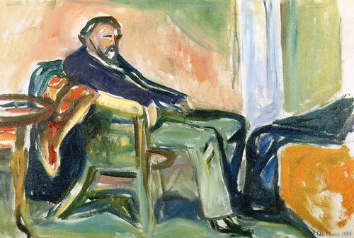 Auto-retrato com a gripe espanhola (Edvard Munch) - Reprodução com Qualidade Museu