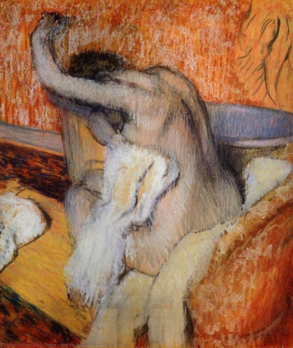 Após o banho - mulher se enxugando (Edgar Degas) - Reprodução com Qualidade Museu