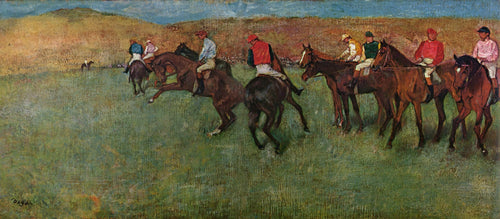 Nas corridas antes do início (Edgar Degas) - Reprodução com Qualidade Museu