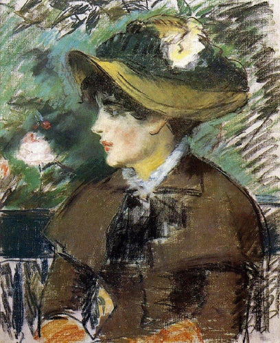 Rapariga em um banco (Edouard Manet) - Reprodução com Qualidade Museu