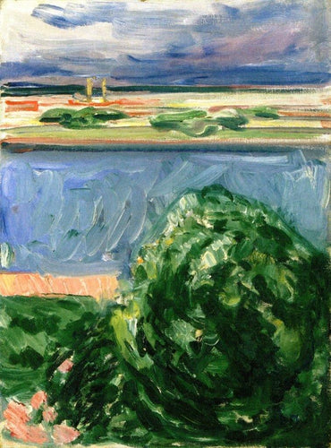 Canal com nuvens escuras (Edvard Munch) - Reprodução com Qualidade Museu