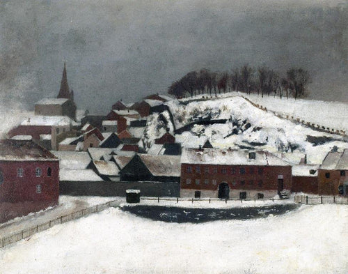 Vista de Vossveien 7 em direção a Bergfjerdingen (Edvard Munch) - Reprodução com Qualidade Museu