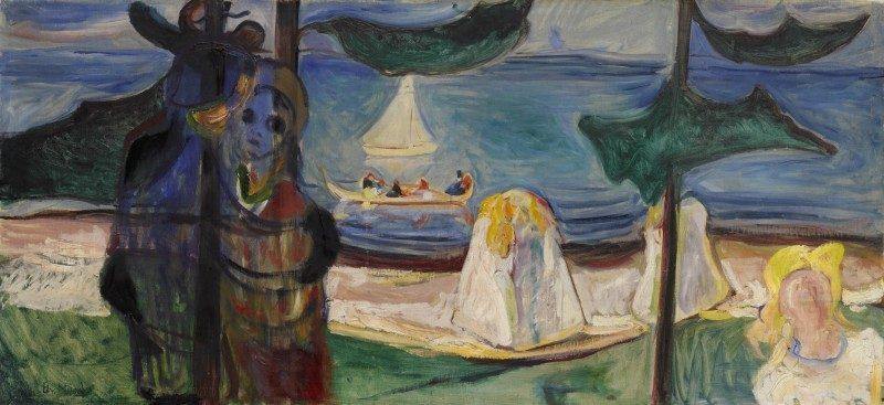 Abrace na praia The Linde Frieze (Edvard Munch) - Reprodução com Qualidade Museu