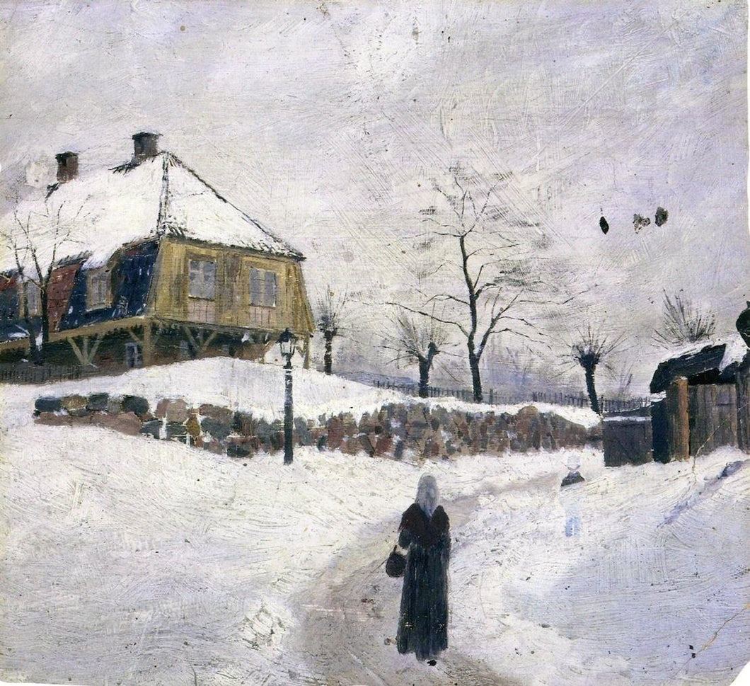 Ovre Foss no inverno (Edvard Munch) - Reprodução com Qualidade Museu