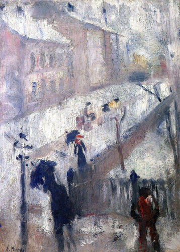 Rua no inverno (Edvard Munch) - Reprodução com Qualidade Museu