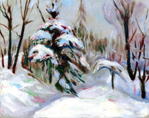 Floresta de inverno (Edvard Munch) - Reprodução com Qualidade Museu