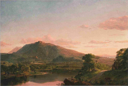 Figuras em uma paisagem da Nova Inglaterra (Frederic Edwin Church) - Reprodução com Qualidade Museu