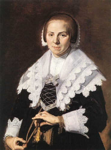 Retrato de uma mulher segurando um leque