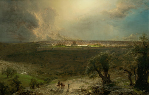 Jerusalém do Monte das Oliveiras (Frederic Edwin Church) - Reprodução com Qualidade Museu