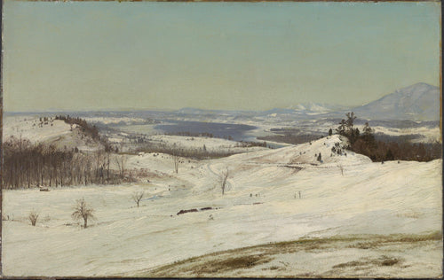 Vista de Olana na neve (Frederic Edwin Church) - Reprodução com Qualidade Museu