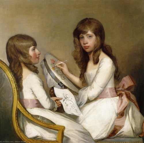 Anna Dorothea Foster e Charlotte Anna Dick (Gilbert Stuart) - Reprodução com Qualidade Museu