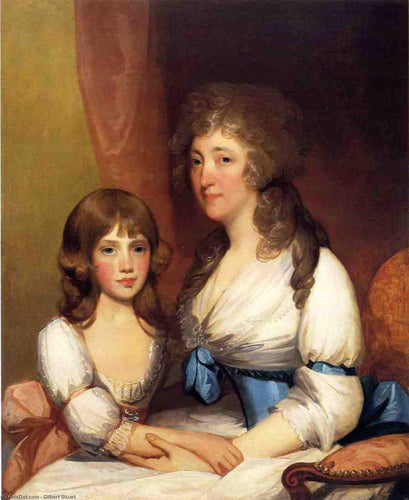 Sra. Samuel Dick e filha Charlotte Anna (Gilbert Stuart) - Reprodução com Qualidade Museu